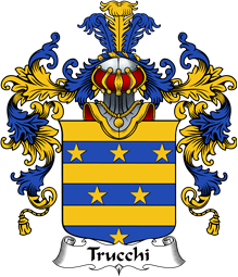 Italian Family Coat of Arms (v.25b) Trucchi or Truchetti