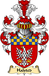 English Coat of Arms (v.23) for the family Halsted