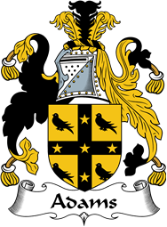 English Coat of Arms for the family Adams