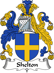 English Coat of Arms for the family Shelton