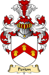 English Coat of Arms (v.23) for the family Perton