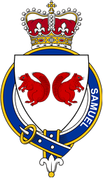 Families of Britain Coat of Arms Badge for: Samuel or Samwell (England)