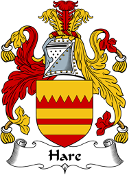 English Coat of Arms for the family Hare