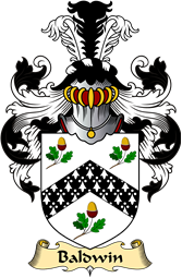 English Coat of Arms (v.23) for the family Baldwin (1662)