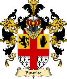 Irish Family Coat of Arms (v.25a) Bourke