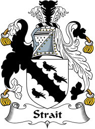 English Coat of Arms for the family Strait (s)