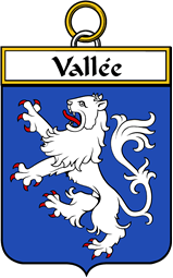 French Coat of Arms Badge for Vallée