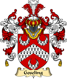 English Family Coat of Arms (v.25) Goseling or Goselyn