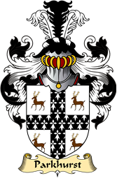 English Coat of Arms (v.23) for the family Parkhurst