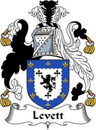 English Coat of Arms for the family Levett or Leavett