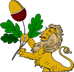 Demi Lion Rampant, Holding an Oak Slip