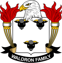 Coat of arms used by the Waldron family in the United States of America