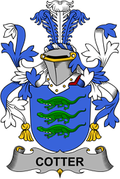 Irish Coat of Arms for Cotter or MacCotter