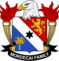 Coat of arms used by the Mordecai family in the United States of America