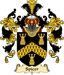 English Family Coat of Arms (v.25) Spicer or Spycer