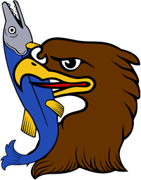 Eagle Head Holding Fish