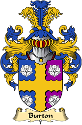 English Coat of Arms (v.23) for the family Burton