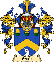 English Family Coat of Arms (v.25) Stork