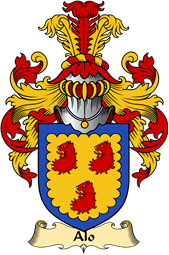 Welsh Family Coat of Arms (v.23) for Alo (ab Ithel, King of Gwent)