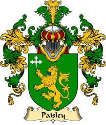 Irish Family Coat of Arms (v.25a) Paisley or Peasley