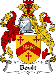 English Coat of Arms for the family Boult or Bolt