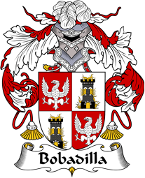 Portuguese Coat of Arms for Bobadilha or Bobadilla