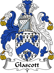 English Coat of Arms for the family Glascock or Glascott