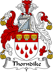 English Coat of Arms for the family Thorndike