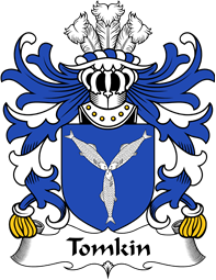 Welsh Coat of Arms for Tomkin (of Shocklach, Cheshire)