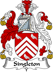 English Coat of Arms for the family Singleton