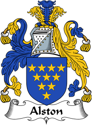 English Coat of Arms for the family Alston