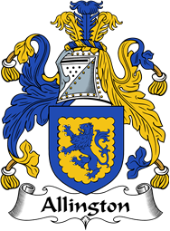 English Coat of Arms for the family Allington