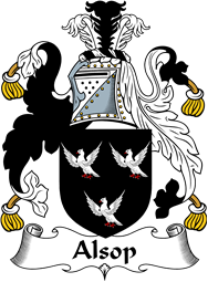 English Coat of Arms for the family Alsop