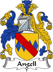 English Coat of Arms for the family Angell