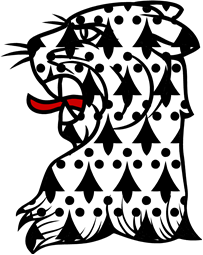 Wild Cat Head Erased Ermine