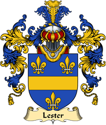 Irish Family Coat of Arms (v.25a) Lester or MacLester