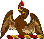 Demi Eagle Holding Hunting Horn