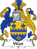 English Coat of Arms for the family Watt