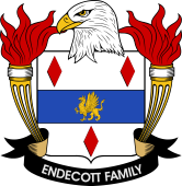 Coat of arms used by the Endecott family in the United States of America