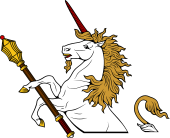 Demi Unicorn Holding Masse d'armes