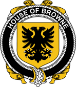 Irish Coat of Arms Badge for the BROWNE family