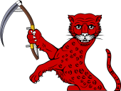 Demi Leopard Rmpt Guardant Holding Scythe