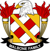 Coat of arms used by the Malbone family in the United States of America