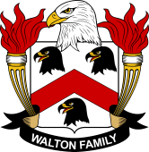 Coat of arms used by the Walton family in the United States of America