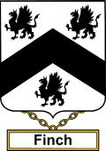 English Coat of Arms Shield Badge for Finch