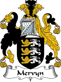 English Coat of Arms for the family Mervyn