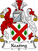 Irish Coat of Arms for Keating or O'Keaty