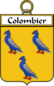 French Coat of Arms Badge for Colombier