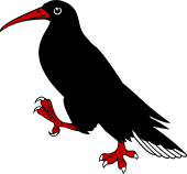 Cornish Chough Rampant