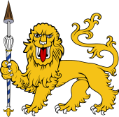 Lion Passant Guard Grasp Tilting Spear